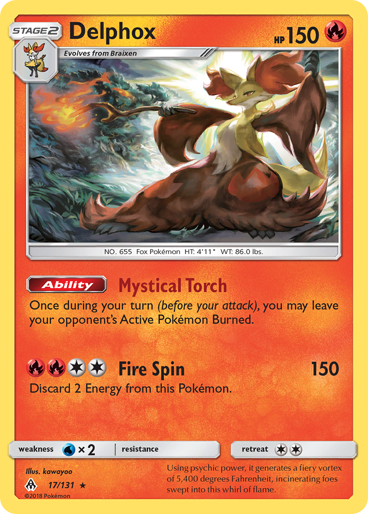 Forbidden Light Holo Delphox #17/131